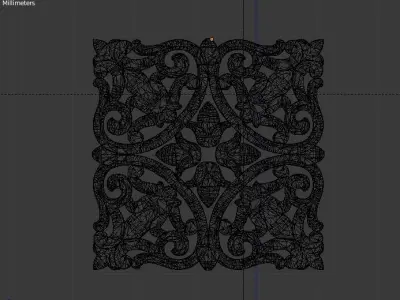 Classic decor ornament v-3D model 48 3D model