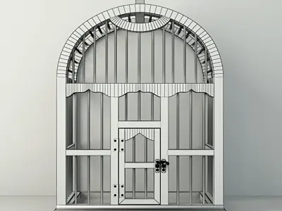 Decorative Cage with Mirror by ZARA HOME 3D model