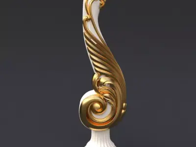 stair entry post 3D model purchase
