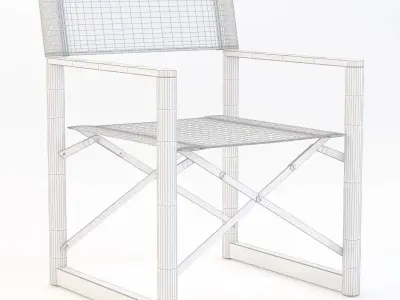 Director Outdoor Aluminum Armchair 3D model