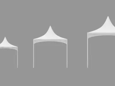 Outdoor Wedding Tent 3x3 4x4 5x5mt Low-poly 3D model
