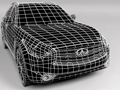 INFINITY QX70 LOWPOLY Low-poly 3D model