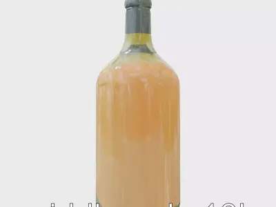 Elegant Wine Bottle Design Low-poly 3D model
