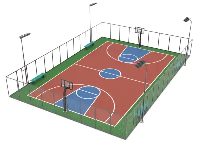 Basketball Court 2 3D model