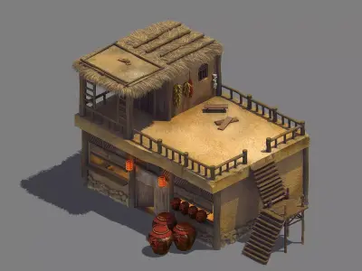 gAME Desert House - House 06 3D model