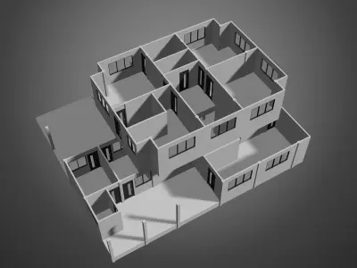 House under construction 25-50 3D model