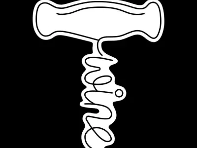 Wine Corkscrews Neon Sign 3D model