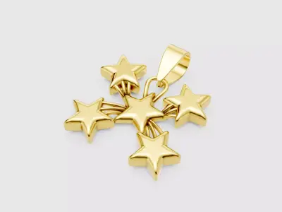 5 Star pendant  3D print model