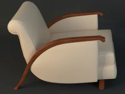 Jacques Emile Ruhlmann Chair 3D model