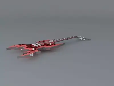 Inferno guitar Free 3D model