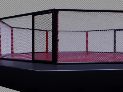 Fighting octagon arena 3D model
