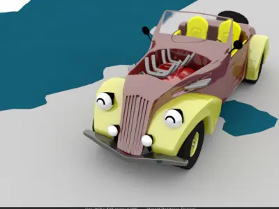 Car-Vehicle vintage car Low-poly 3D model