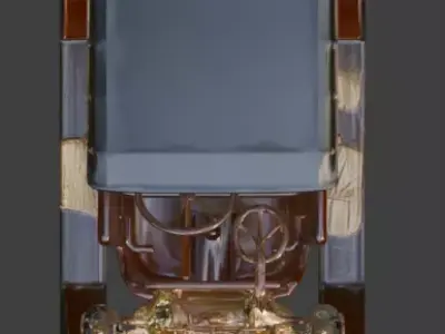 Stylized 3D Steampunk Steam-Powered Luxury Carriage Low-poly 3D model