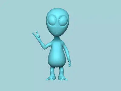 Cute Alien Miniature - STL Printable 3D print model