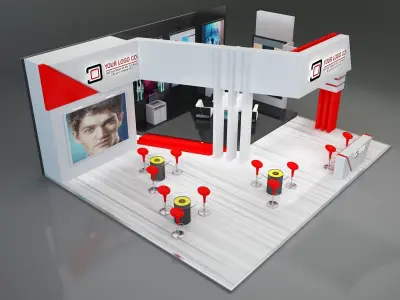 Booth Exhibition Stand a173  3D model