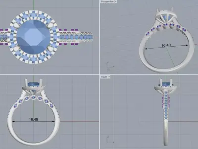 ring woman  3D print model 24