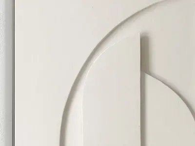 Plaster Two Photo Frame 256 Low-poly 3D model