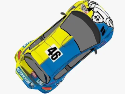 Rally Car Low Poly Low-poly 3D model