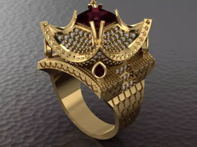 classical ring for women  3D print model