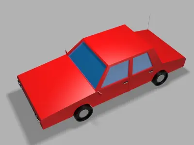 LOW POLY CAR Free low-poly 3D model 24