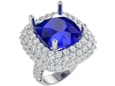 Cushion Halo Ring 4334 3D print model