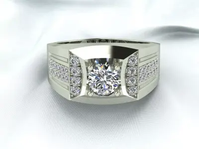 So nice - Luxury Diamond men ring 3D print model