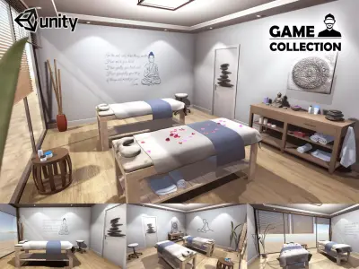 Massage Room Low-poly 3D model