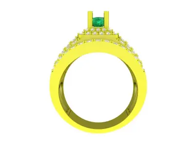 A7120 Luxury Korean Style Diamond Ring for Men 3D print model