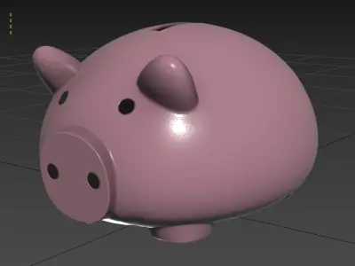 Piggy Bank M01 Low-poly 3D model