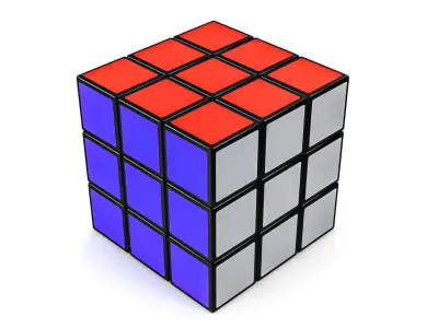 Rubiks Low-poly 3D model