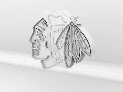 NHL Chicago BlackHawks Team Logo 3D model