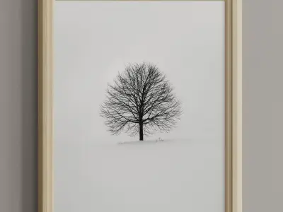 Frames with Minimalist Artworks 3D model