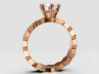 Engagement Ring 3D print model C 79 3D print model