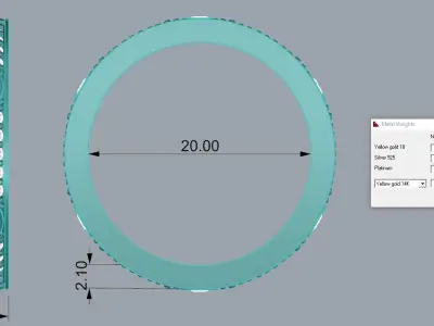 Jewelry Wedding Ring Gold 3D print model