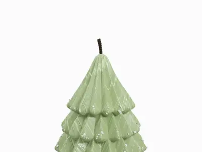 Christmas Tree Candle 3D model