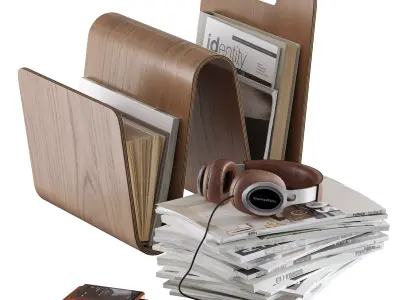floor accessories with magazine holder 3D model