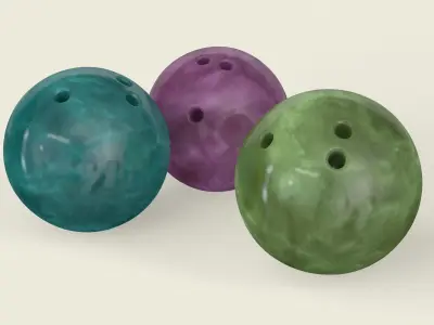 Bowling Balls 3D model