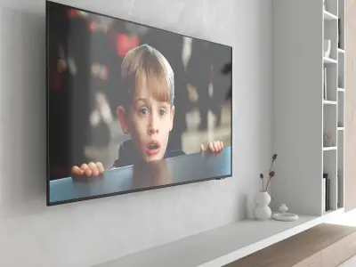 TV wall set 26 3D model