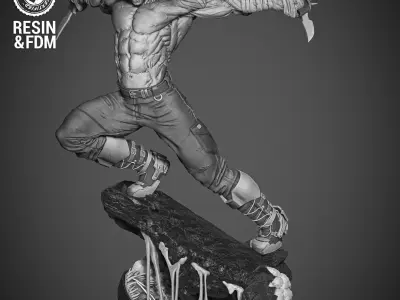 Wicked Marvel Drax Sculpture 3D print model