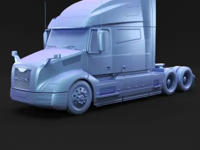American semi truck 3D model