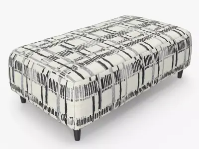 Accent Ottoman Low-poly 3D model