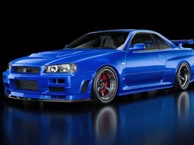 Nissan  Skyline GT-R R34   V-Spec 2 Nur 3D model