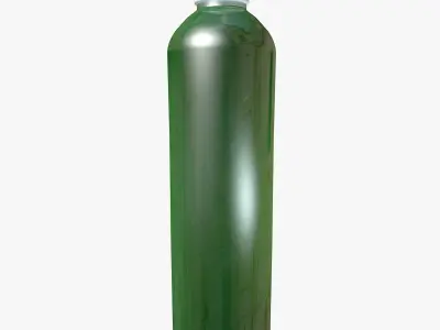 Decorative Green Glass Bottle 3D model