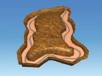 Rum Valley  - Racing Track Low-poly 3D model