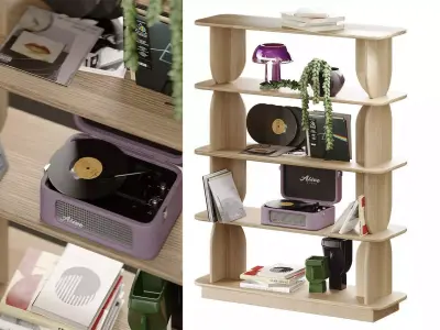 Alive Audio Turntable Rack 3D model
