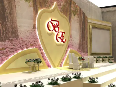 Wedding Party Stage 011 3D model