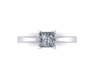 Solitaire Diamond Women Ring R9 3D print model