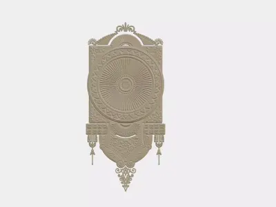 Wooden Clock Decor For Wood Carving 3D print model 2