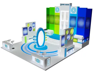 Booth Exhibition Stand a37 3D model