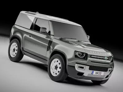 Land Rover Defender 90 Hardtop 2021 3D model